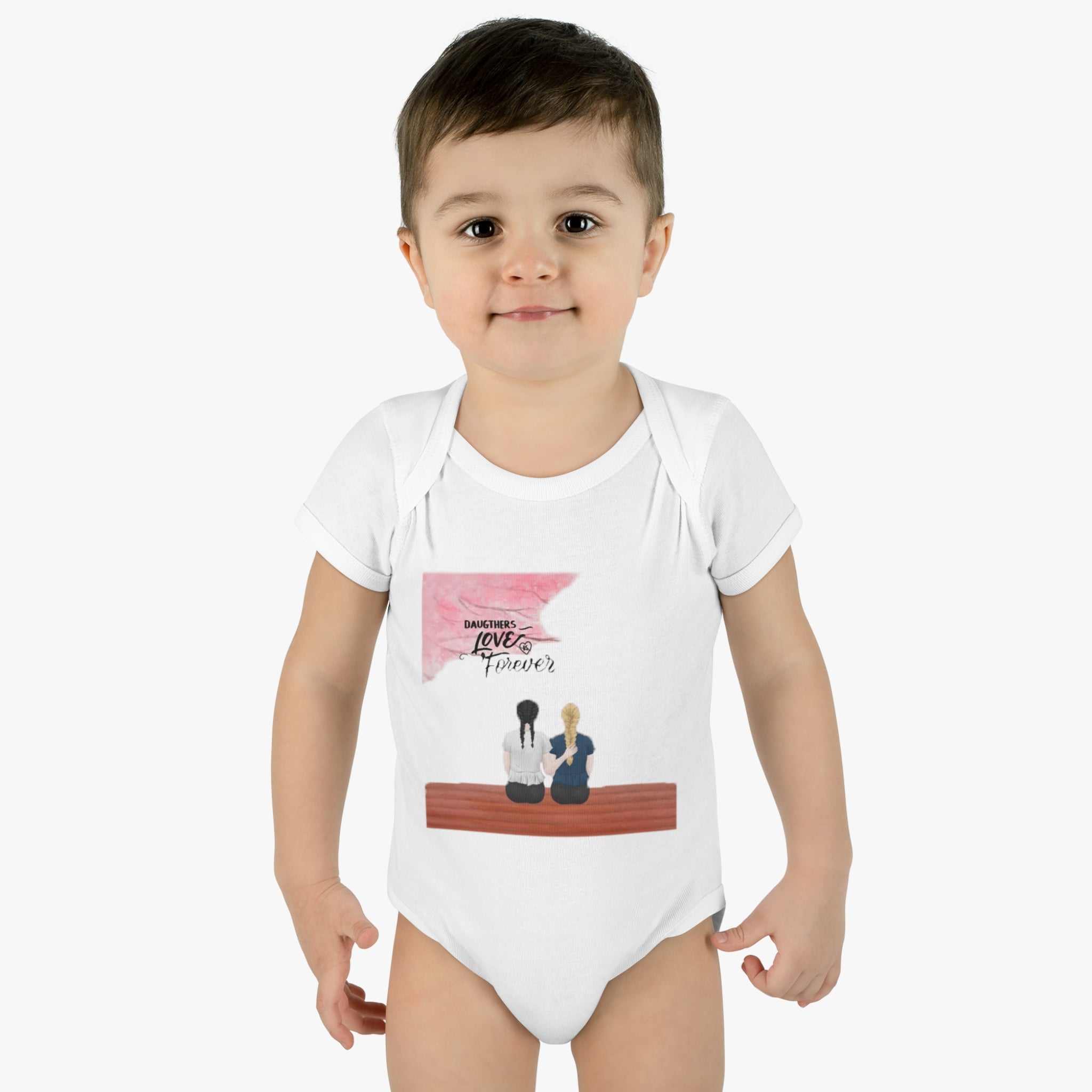 Daughters love forever | Infant Baby Rib Bodysuit